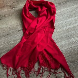 PASKMINA 100% CASHMERE LIPSTICK RED LADIES SCARF